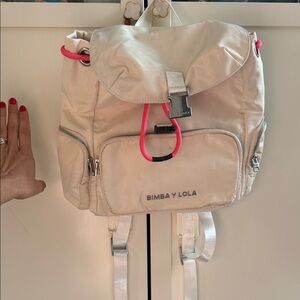 Bimba y Lola Cream Backpack